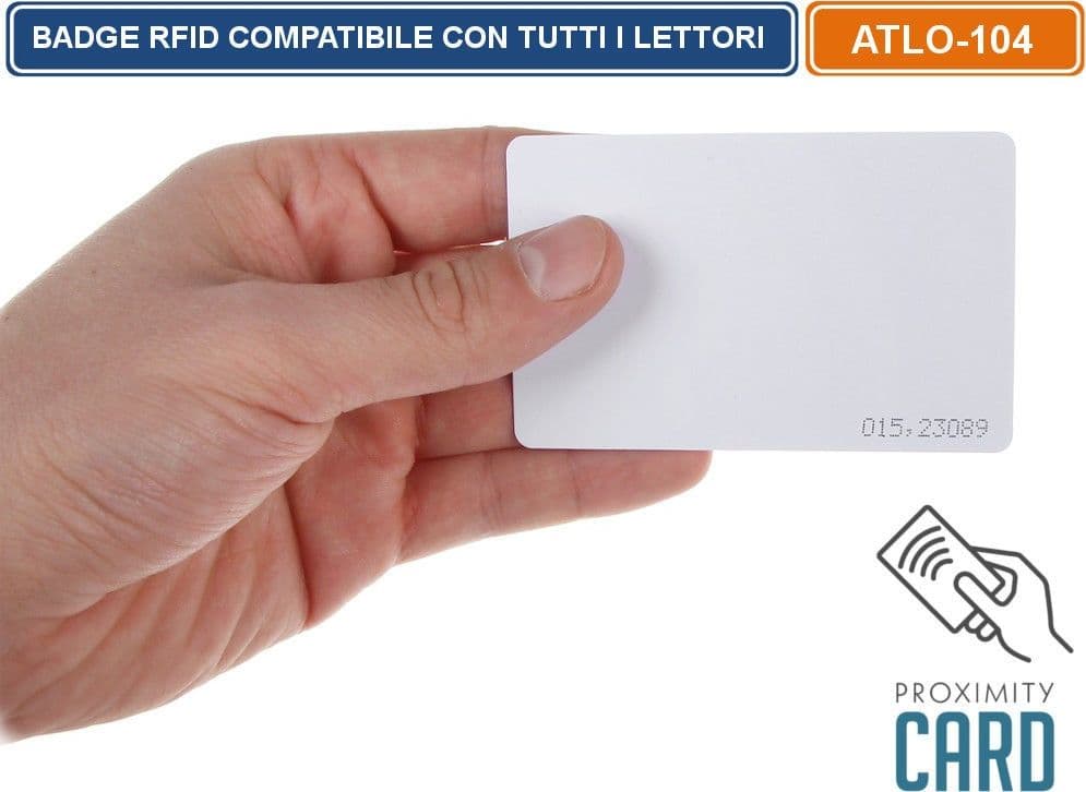 TAG RFID BADGE APRICANCELLO INSERITORE CHIAVE ANTIFURTO PROSSIMITA' ATLO-104