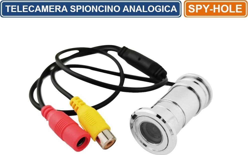 MINI TELECAMERA ANALOGICA SPIONCINO OCCHIO MAGICO PER PORTE A COLORI 92° 628X528 - 4