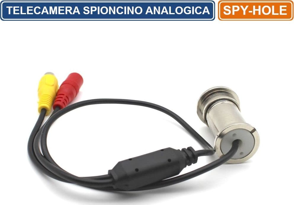 MINI TELECAMERA ANALOGICA SPIONCINO OCCHIO MAGICO PER PORTE A COLORI 92° 628X528 - 2