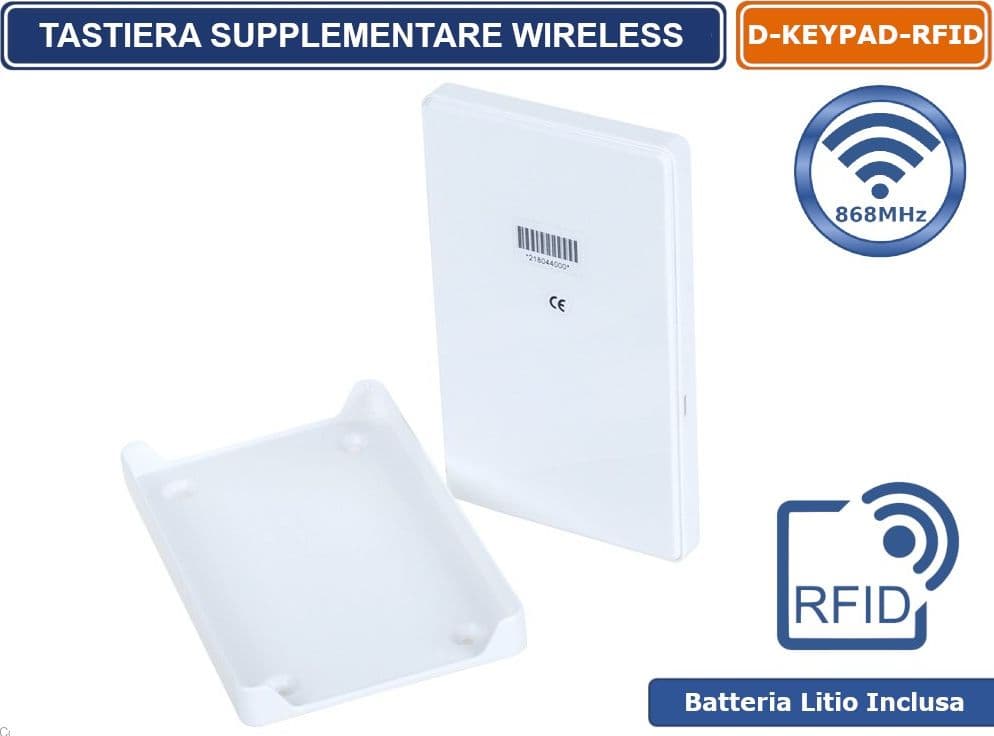 TASTIERA KEYPAD-RFID WIRELESS 868 MHZ TOUCH SCREEN PER CENTRALE DEFENDER - 3
