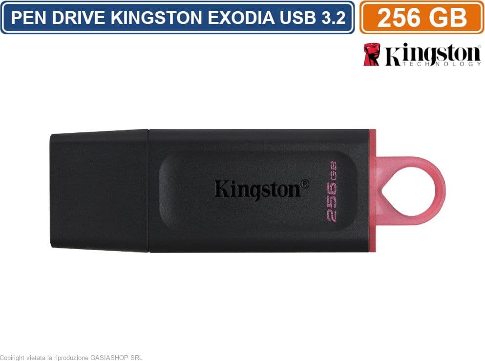 PEN DRIVE KINGSTON DTX/256GB USB 3.2 DATA TRAVELER 256GB PENNETTA CHIAVETTA - 2