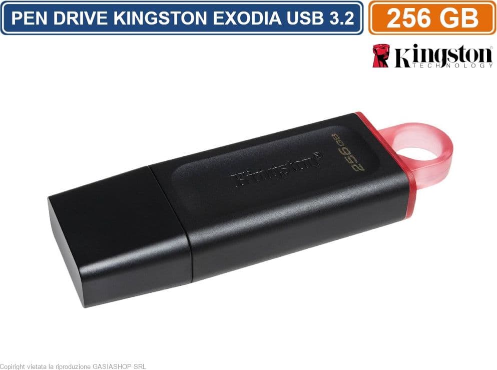 PEN DRIVE KINGSTON DTX/256GB USB 3.2 DATA TRAVELER 256GB PENNETTA CHIAVETTA - 3