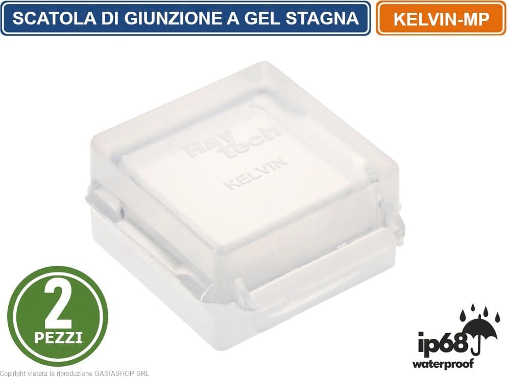 CONFEZIONE 2 PEZZI SCATOLA CONTENITORE DI GIUNZIONE CON GEL A TENUTA STAGNA IP68 RAYTECH