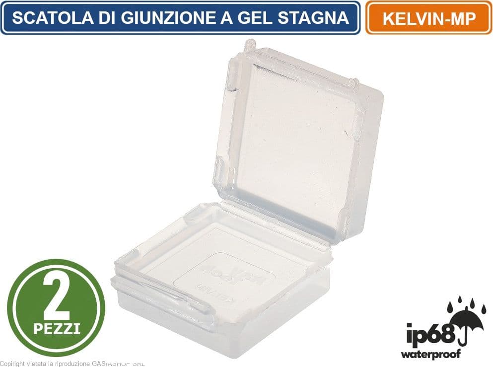 CONFEZIONE 2 PEZZI SCATOLA CONTENITORE DI GIUNZIONE CON GEL A TENUTA STAGNA IP68 RAYTECH - 2