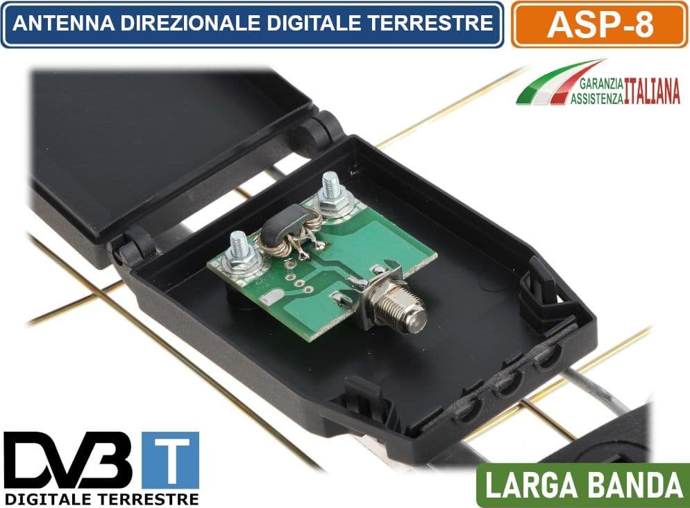 ANTENNA DIGITALE TERRESTRE DVB-T DA ESTERNO DIREZIONALE A BANDA LARGA ASP-8 - 2