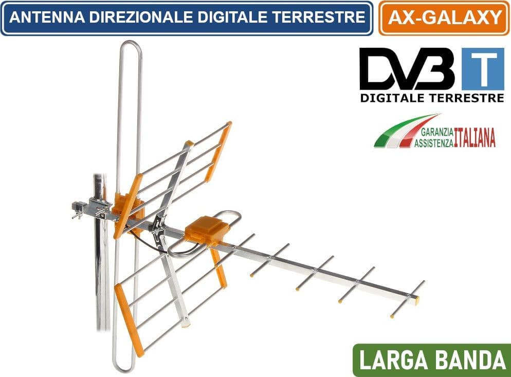 ANTENNA DIGITALE TERRESTRE DA ESTERNO DIREZIONALE A BANDA LARGA AX-GALAXY-COMBO - 2