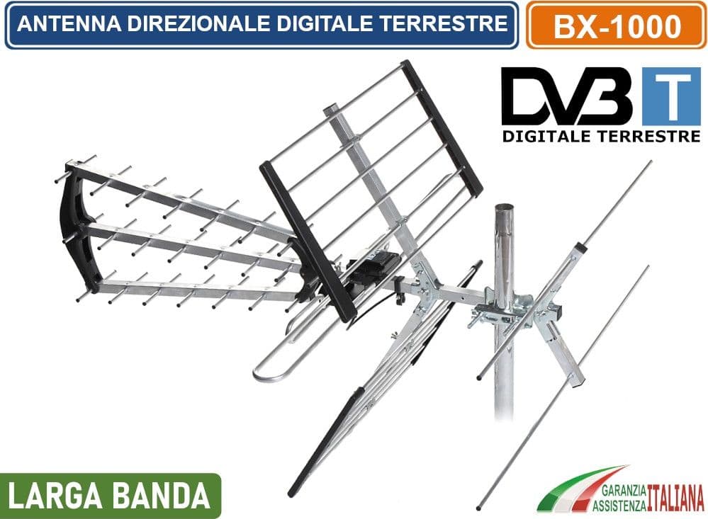 ANTENNA DIGITALE TERRESTRE DVB-T DA ESTERNO DIREZIONALE A BANDA LARGA BX-1000-OLYMPIA RED EAGLE - 3