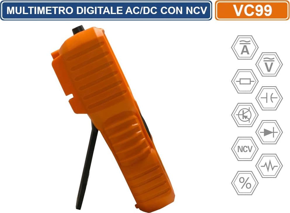 MULTIMETRO TESTER DIGITALE PROFESSIONALE  AC/DC IEC/EN 61010-1 CAT III 1000V CAT IV 600V - 3