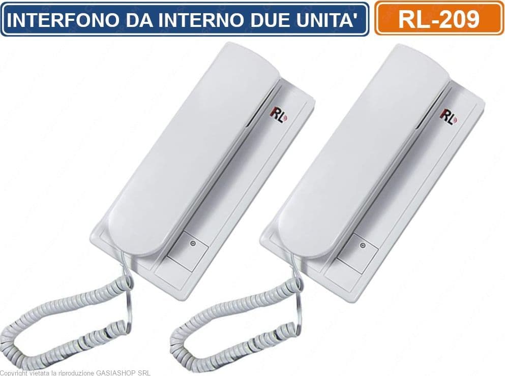 CITOFONO INTERFONO DA PARETE 2 UNITA' DA INTERNO INTERCOMUNICANTE AC 220V / DC 6V - 5