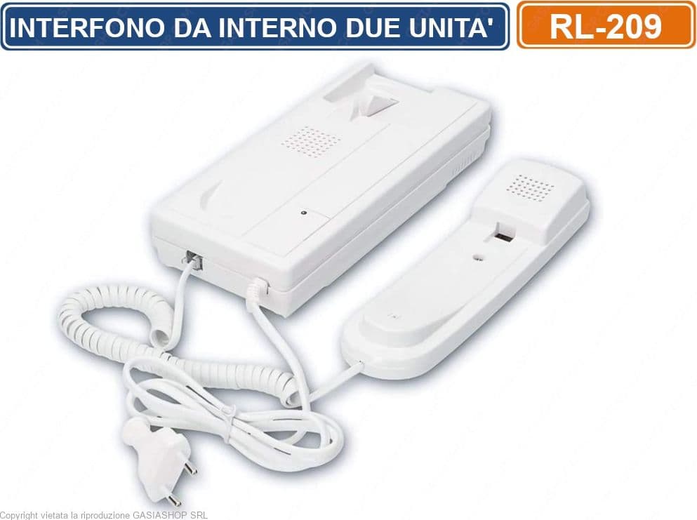 CITOFONO INTERFONO DA PARETE 2 UNITA' DA INTERNO INTERCOMUNICANTE AC 220V / DC 6V - 4