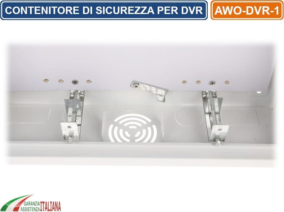 CONTENITORE METALLICO DI SICUREZZA CON CHIAVE PER DVR XVR NVR MONTAGGIO VERTICALE - 5