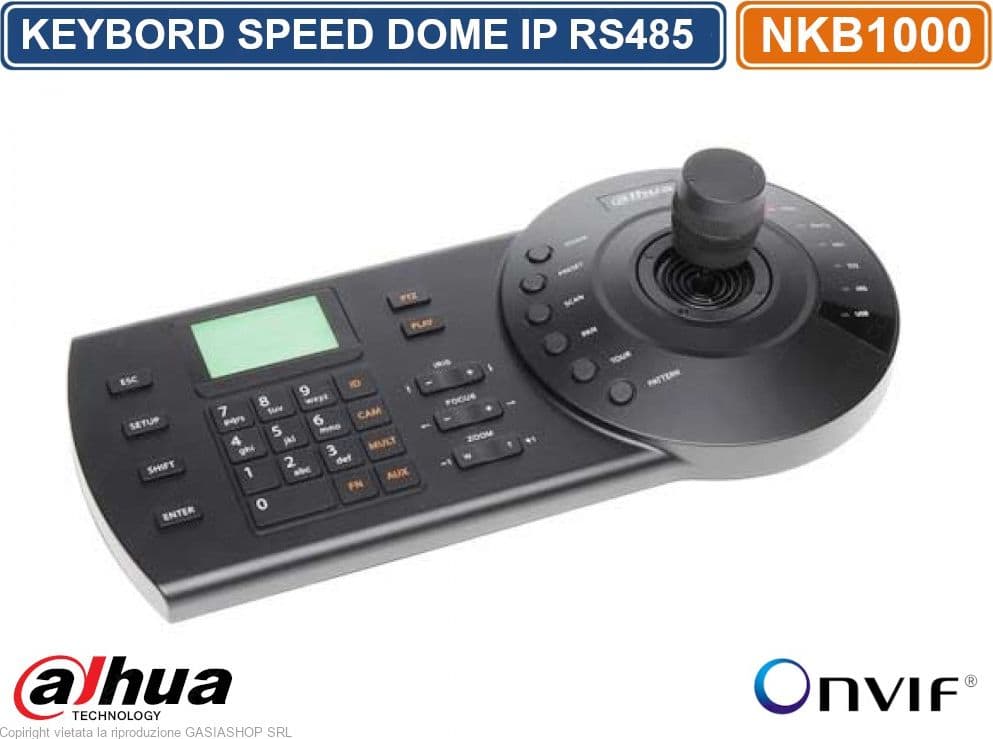 DAHUA NKB1000 CONTROLLER KEYBOARD PTZ PER TELECAMERE SPEED DOME IP RS485 - 2
