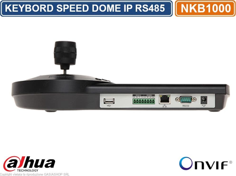 DAHUA NKB1000 CONTROLLER KEYBOARD PTZ PER TELECAMERE SPEED DOME IP RS485 - 3