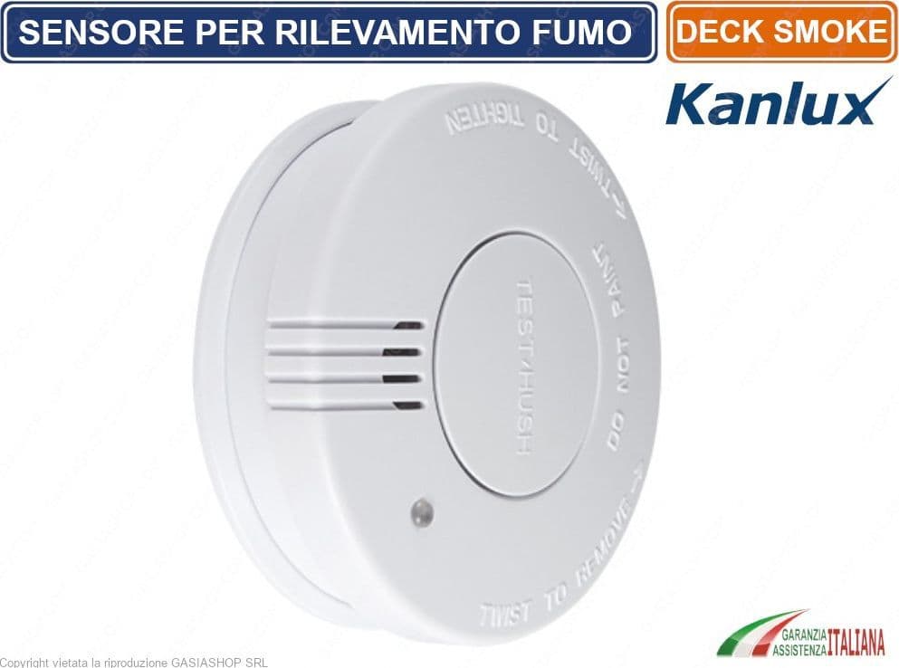 RILEVATORE SENSORE DI FUMO INCENDIO FOTOELETTRICO LIVELLO SONORO 85dB - 2