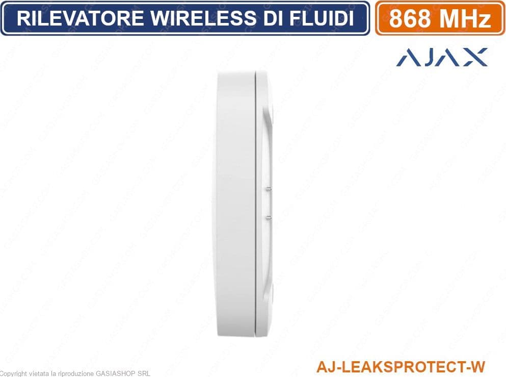 AJAX LEAKS RIVELATORE DI FLUIDI ACQUA ALLAGAMENTO INONDAZIONE WIRELESS BIANCO - 3