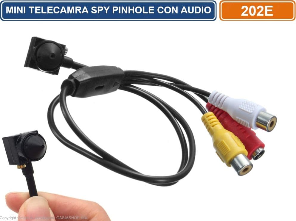 CCTV MINI TELECAMERA SPY PINHOLE CCD SONY 1/3 650TVL 3.7MM CON MICROFONO