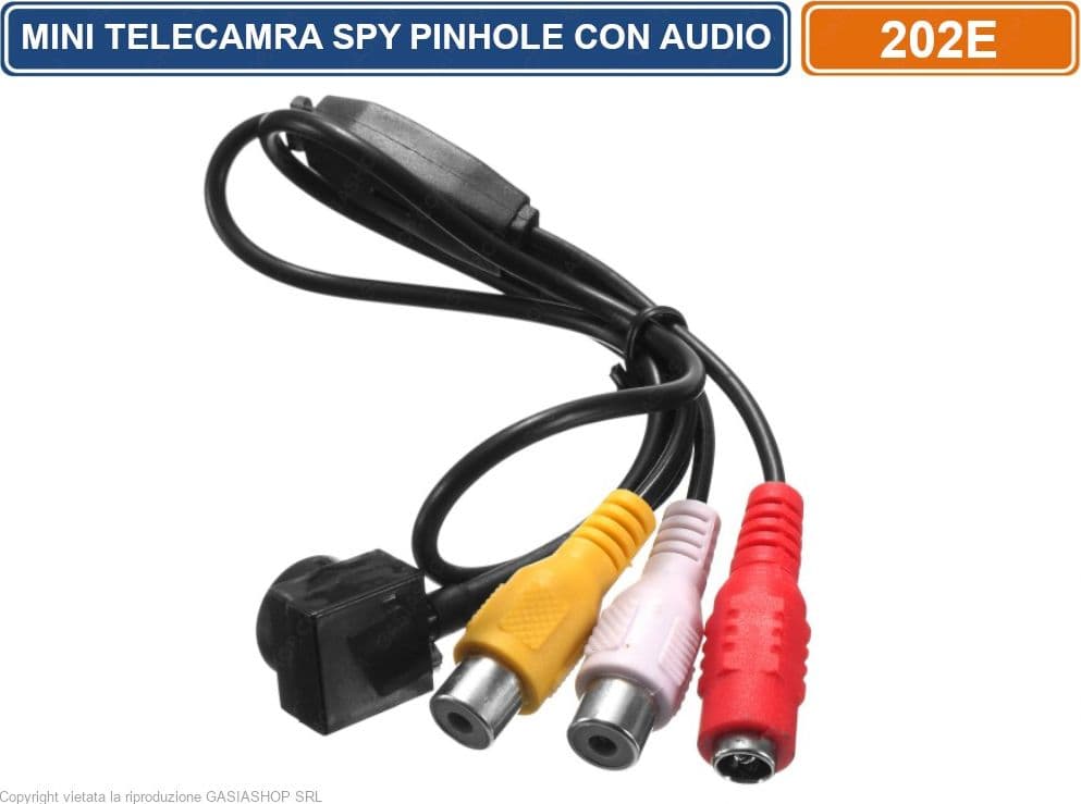 CCTV MINI TELECAMERA SPY PINHOLE CCD SONY 1/3 650TVL 3.7MM CON MICROFONO - 2