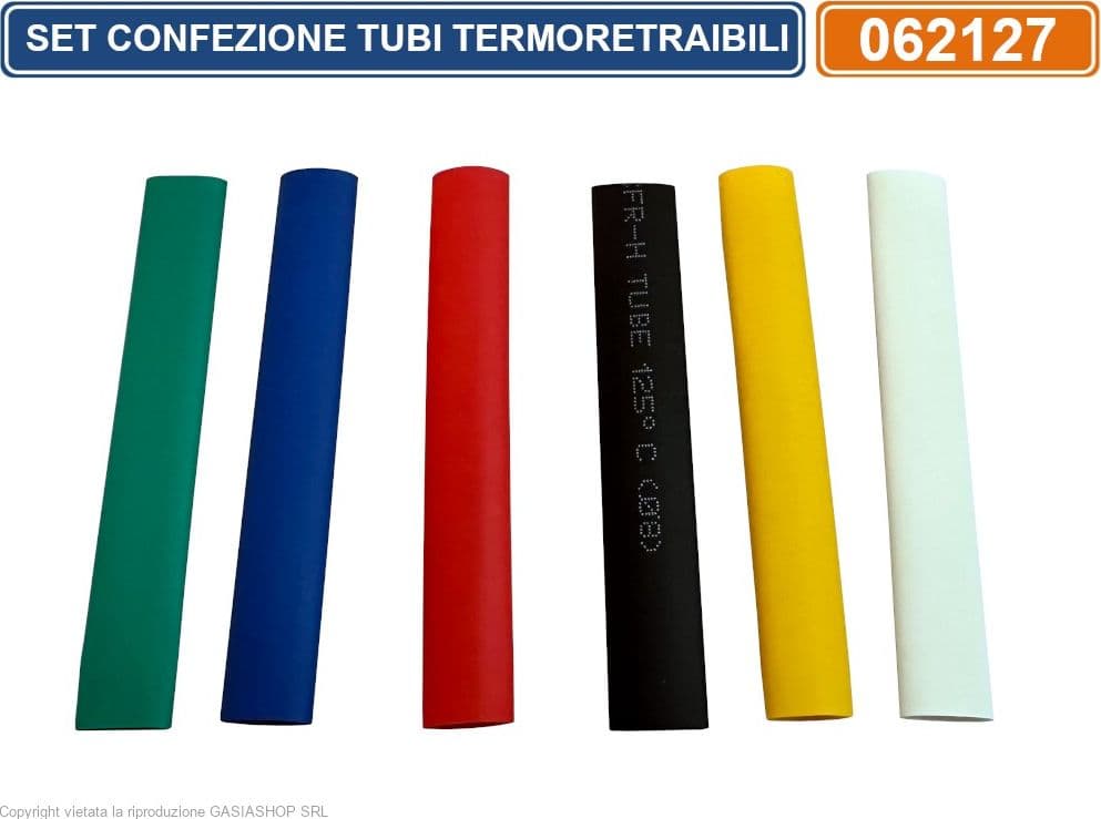 CONFEZIONE SET 90 PEZZI TUBI Ø8MM GUAINA TERMORETRAIBILE TERMORESTRINGENTE - 2