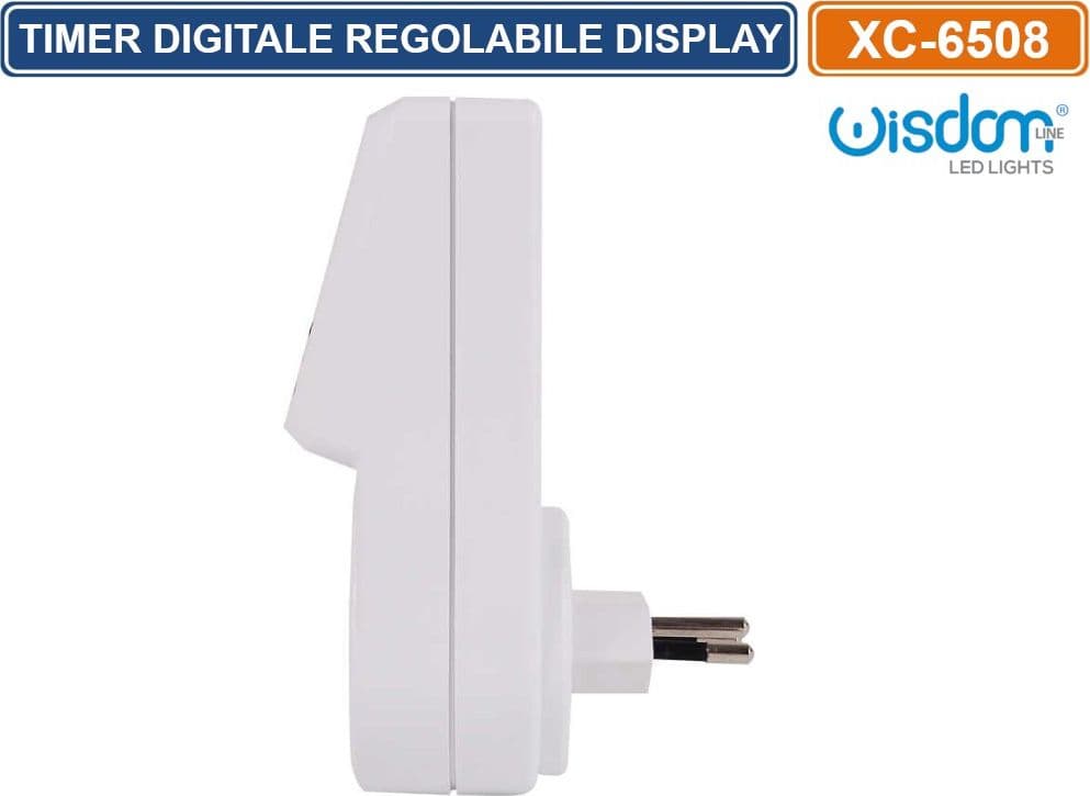 TIMER DIGITALE TEMPORIZZATORE SETTIMANALE PROGRAMMABILE CON PRESA BIVALENTE E DISPLAY LCD - 3