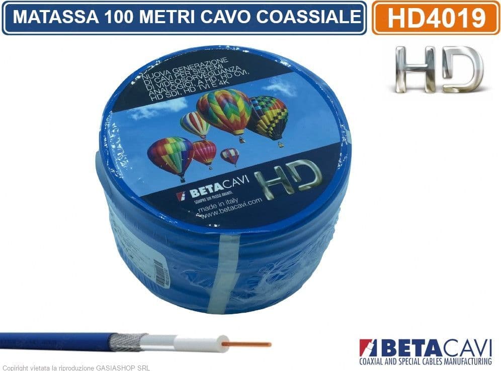 HD4019 BETACAVI  MATASSA CAVO COASSIALE MICROCOAX HD4-ECA PER SISTEMI DI VIDEOSORVEGLIANZA PROFESSIONALI - 2