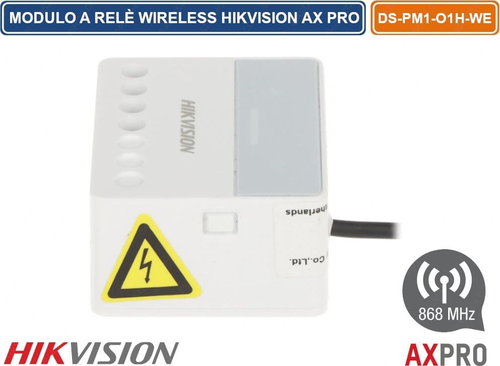 HIKVISION AX PRO MODULO RELE ALLARME WIRELESS 868MHZ CRITTOGRAFIA AES-128 PER CONTROLLO STATO DISPOSITIVO DOMOTICA - 4