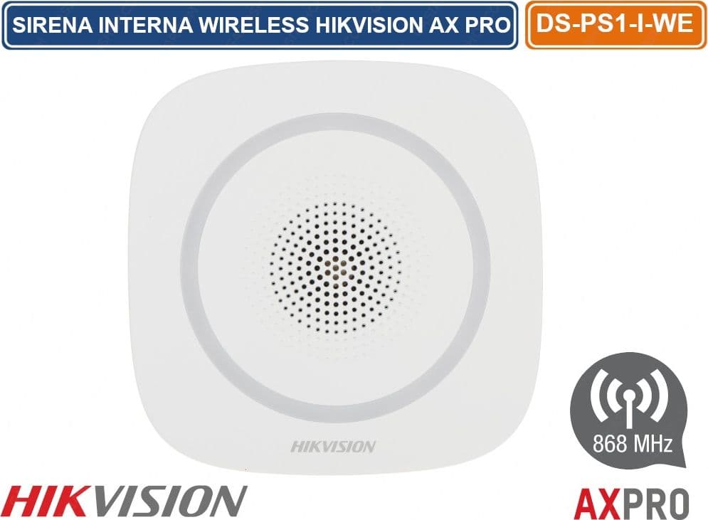 HIKVISION AX PRO SIRENA DA INTERNO LED BLU WIRELESS 868MHZ 110DB - 2
