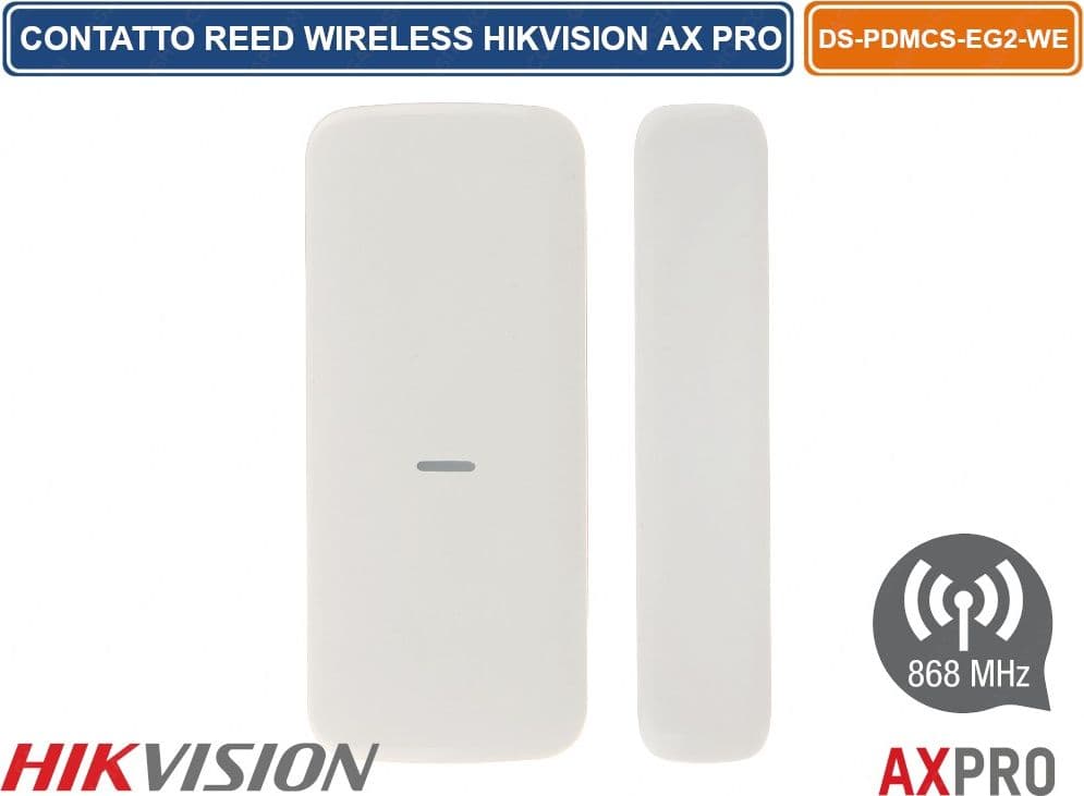 HIKVISION AX PRO CONTATTO MAGNETICO SLIM WIRELESS 868MHZ 1200M - 2