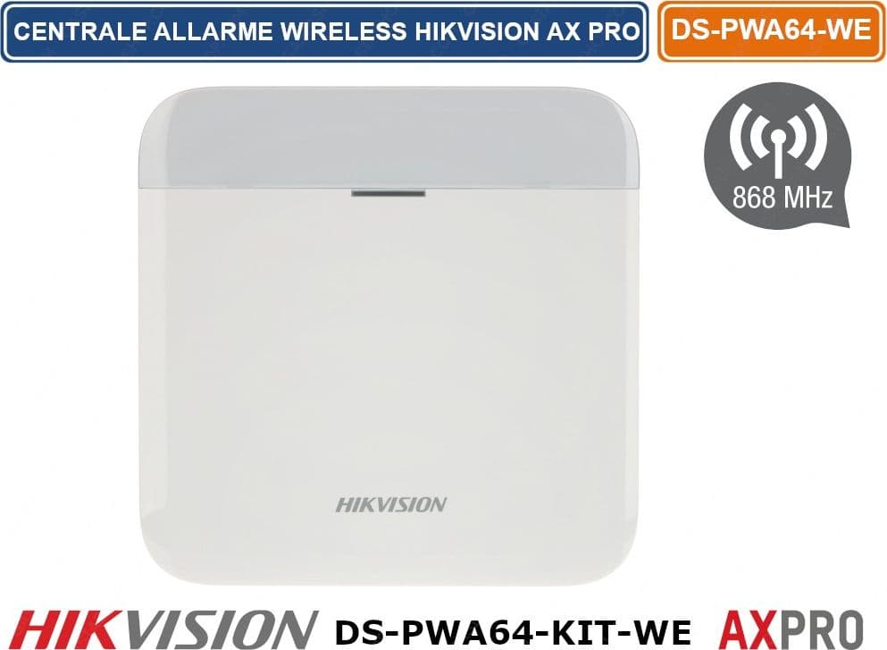 HIKVISION AX PRO KIT DI ALLARME PROFESSIONALE 64 ZONE 868MHZ WIRELESS SENZA FILI - 2
