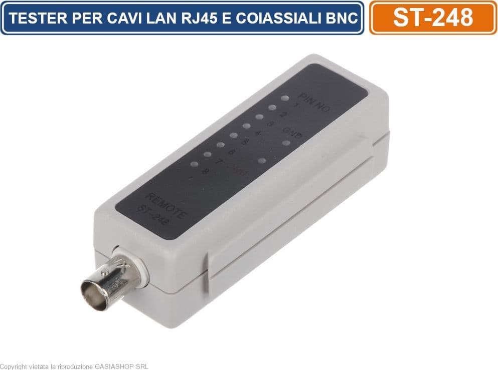TESTER PER CAVI DI RETE LAN RJ45 E CAVI COASSIALI BNC NETWORK ETHERNET TEST CAVI - 3