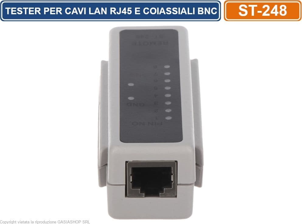 TESTER PER CAVI DI RETE LAN RJ45 E CAVI COASSIALI BNC NETWORK ETHERNET TEST CAVI - 4
