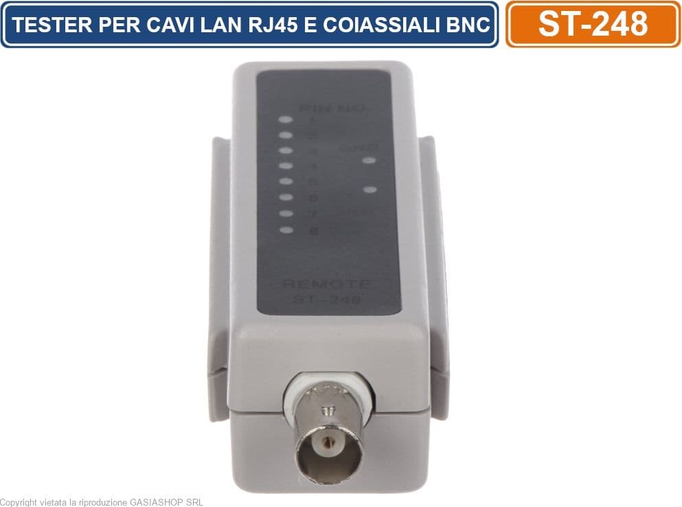 TESTER PER CAVI DI RETE LAN RJ45 E CAVI COASSIALI BNC NETWORK ETHERNET TEST CAVI - 5