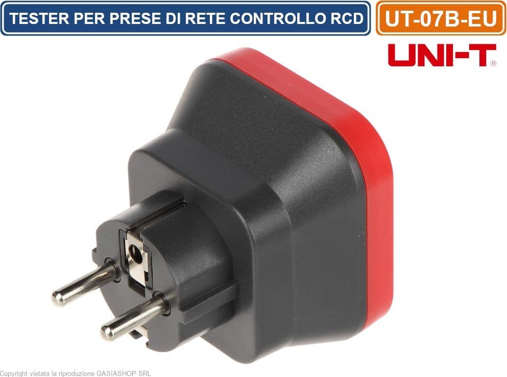 TESTER DI PRESE DI RETE CON FUNZIONE DI CONTROLLO RCD UT-07B-EU UNI-T - 3