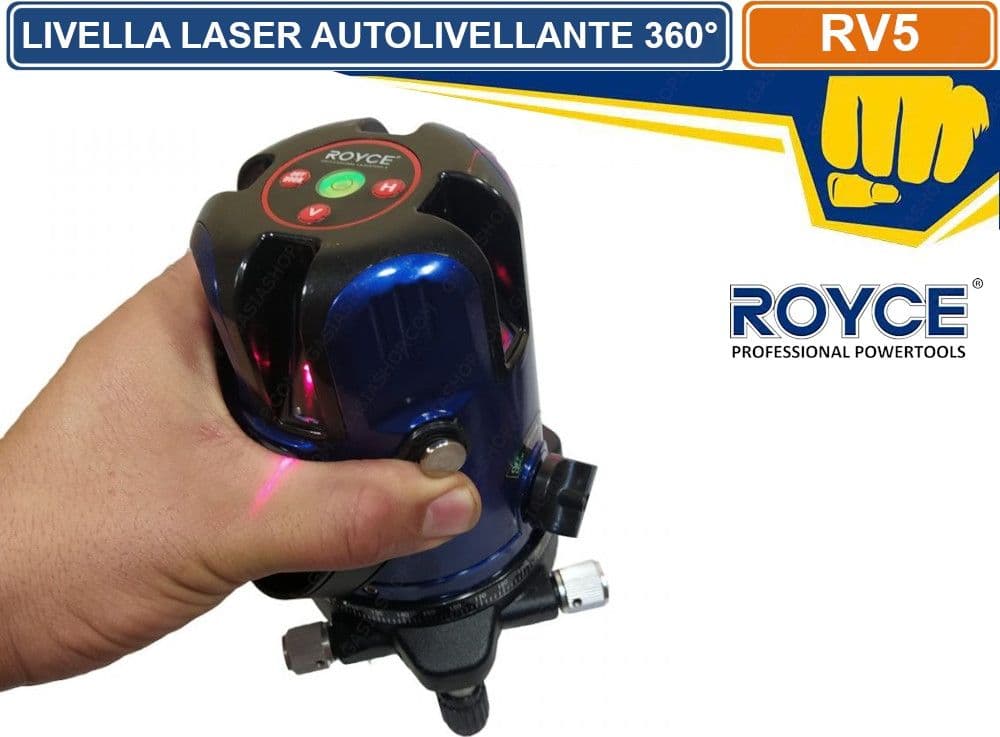 LIVELLA LASER TRACCIATORE AUTOLIVELLANTE 360º ROTAZIONE BOLLA DIGITALE MAGNETICA - 2