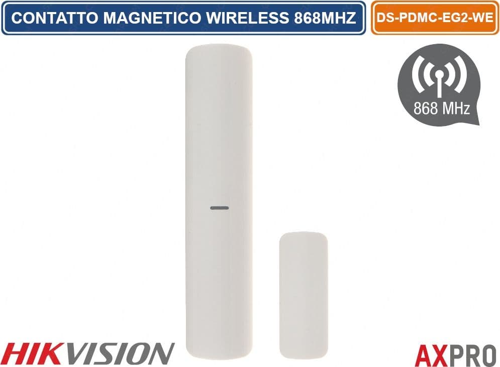 HIKVISION AX PRO CONTATTO MAGNETICO WIRELESS 868MHZ 1600M - 2