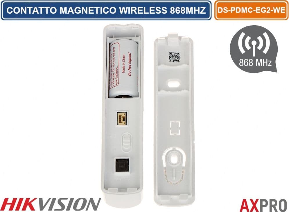 HIKVISION AX PRO CONTATTO MAGNETICO WIRELESS 868MHZ 1600M - 4