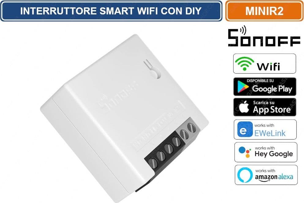SONOFF MINIR2 INTERRUTTORE SMART WIFI IEEE 802.11 b/g/n 2.4GHz CON DIY GESTIBILE DA SMARTPHONE - 3