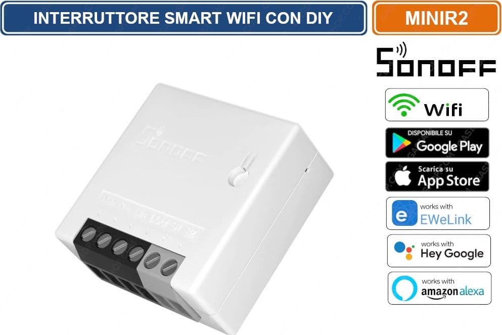 SONOFF MINIR2 INTERRUTTORE SMART WIFI IEEE 802.11 b/g/n 2.4GHz CON DIY GESTIBILE DA SMARTPHONE - 4