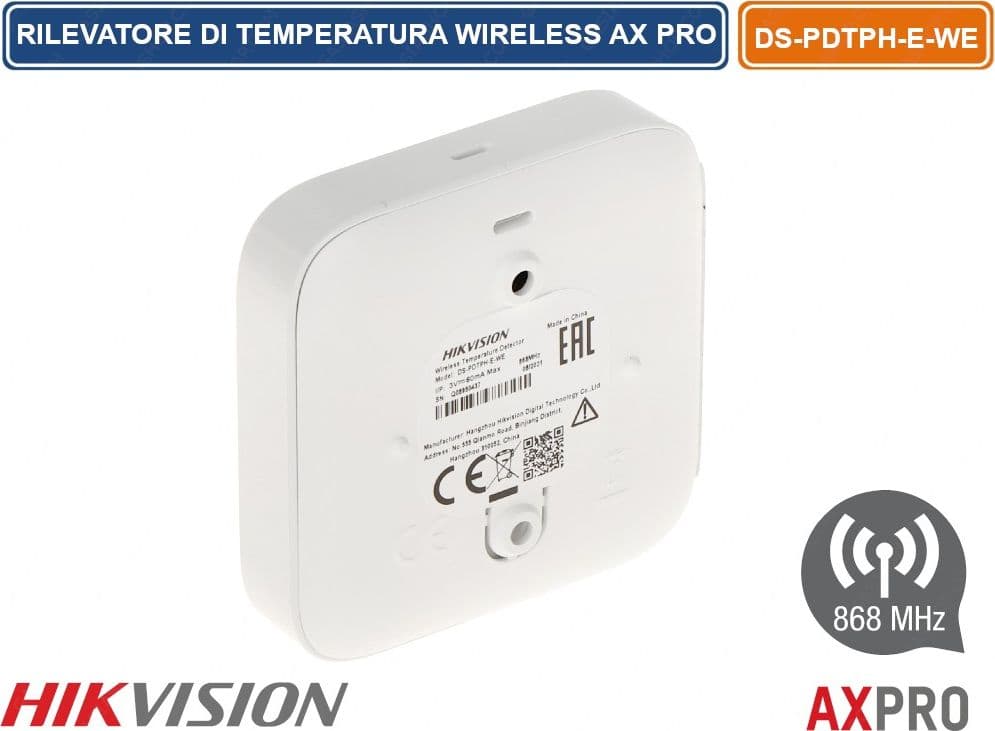 HIKVISION AX PRO RILEVATORE DI TEMPERATURA RADIO WIRELESS CON SONDA DI TEMPERATURA - 4