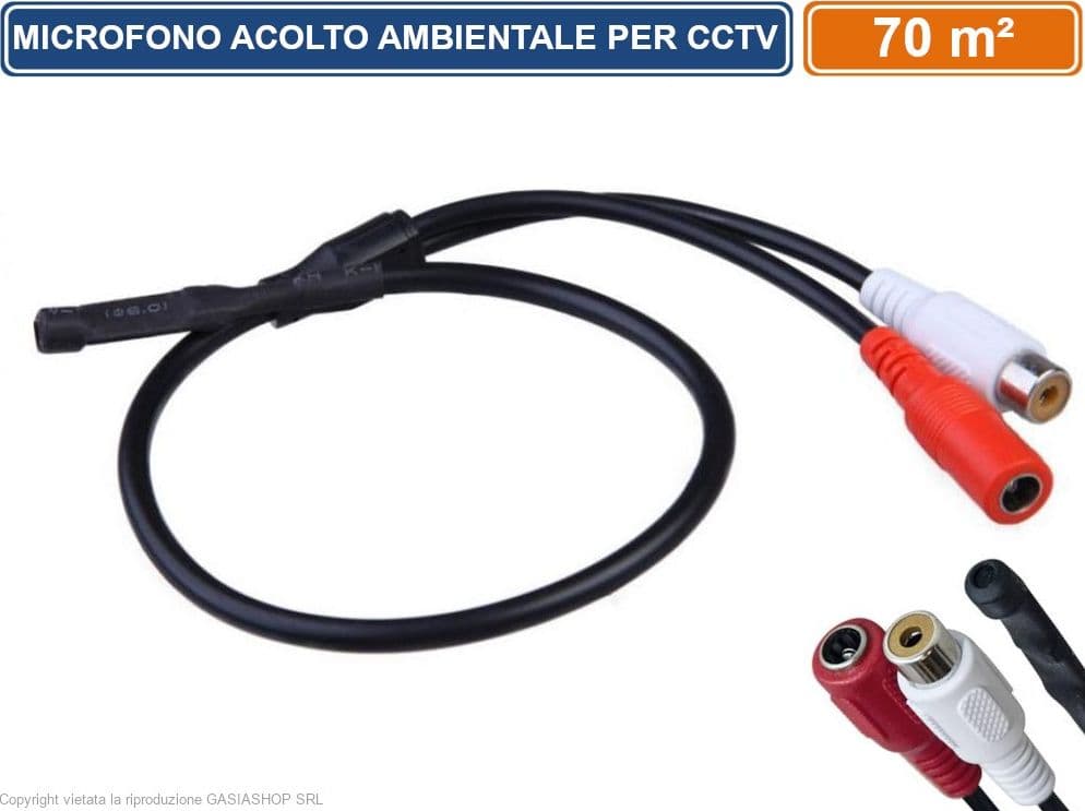 MICROFONO MODULO AUDIO A SONDA OMNIDIREZIONALE PER TELECAMERE DI VIDEOSORVEGLIANZA - 2