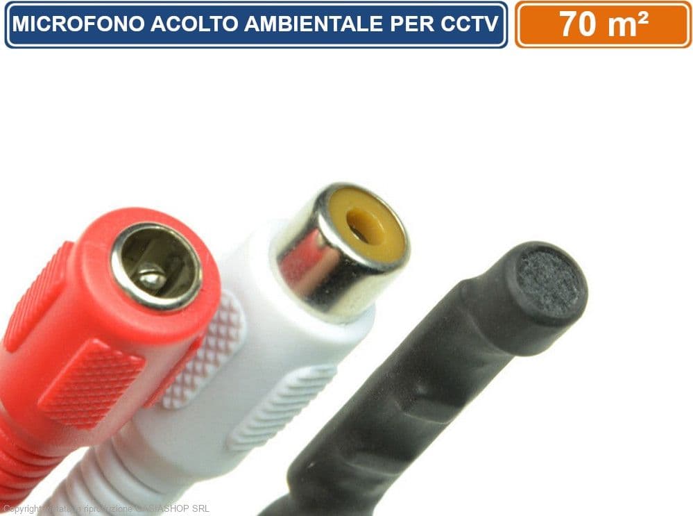 MICROFONO MODULO AUDIO A SONDA OMNIDIREZIONALE PER TELECAMERE DI VIDEOSORVEGLIANZA - 3