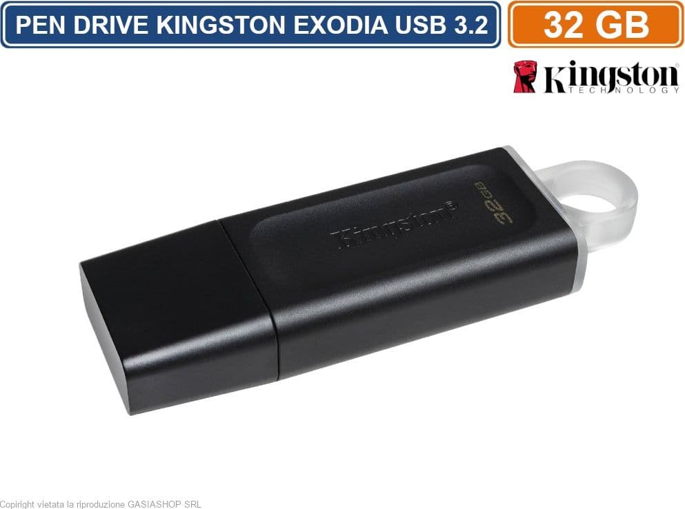 PEN DRIVE KINGSTON DTX/32GB USB 3.2 DATA TRAVELER 32GB PENNETTA CHIAVETTA - 3