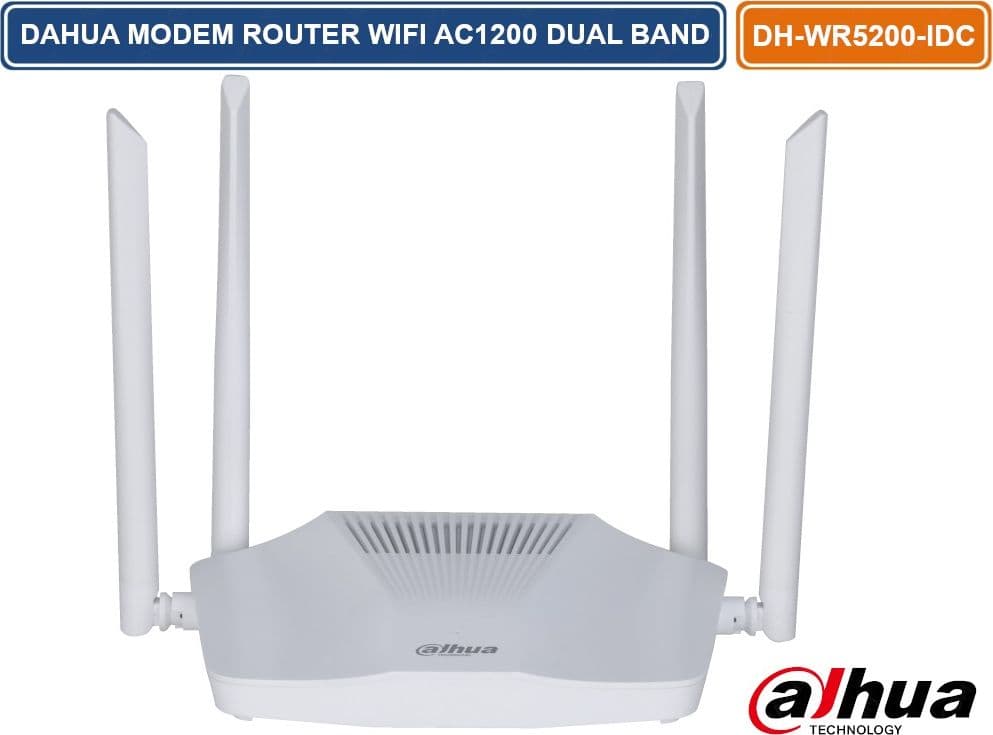 DAHUA DH-WR5200-IDC MODEM ROUTER WIRELESS AC1200 DUAL BAND 4 ANTENNE 2.4GHZ E 5GHZ WIFI