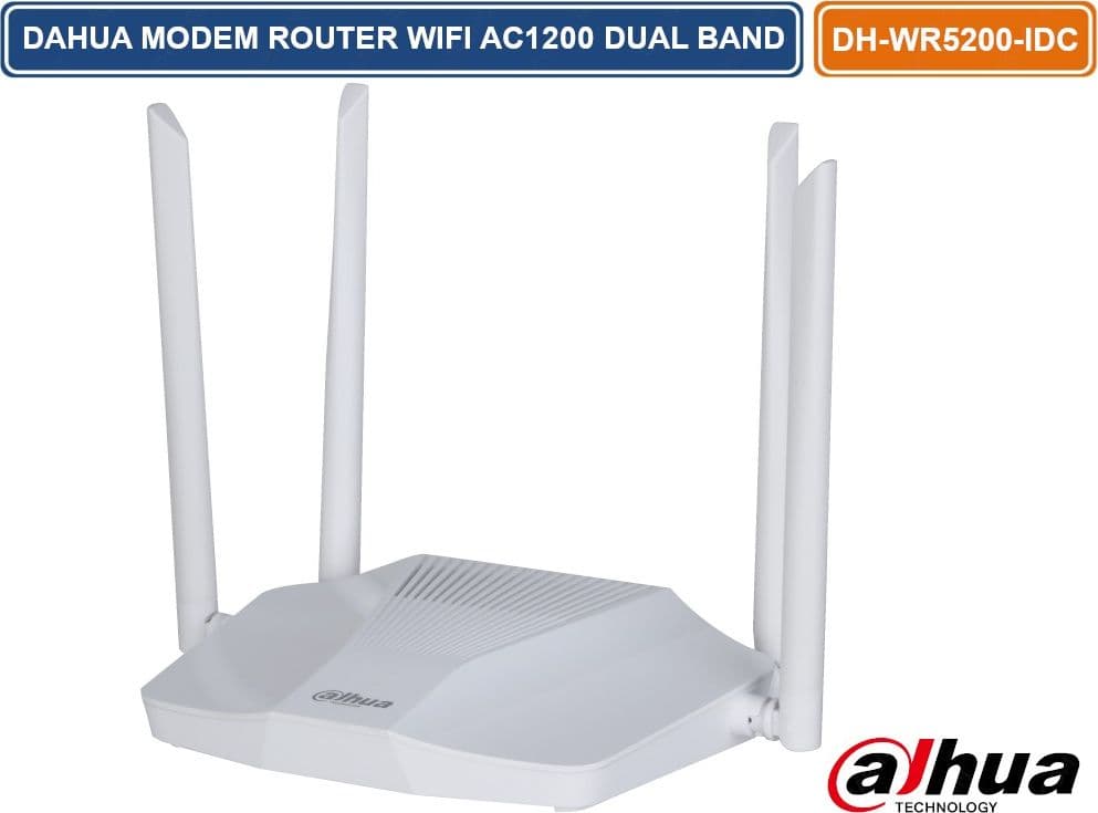 DAHUA DH-WR5200-IDC MODEM ROUTER WIRELESS AC1200 DUAL BAND 4 ANTENNE 2.4GHZ E 5GHZ WIFI - 2