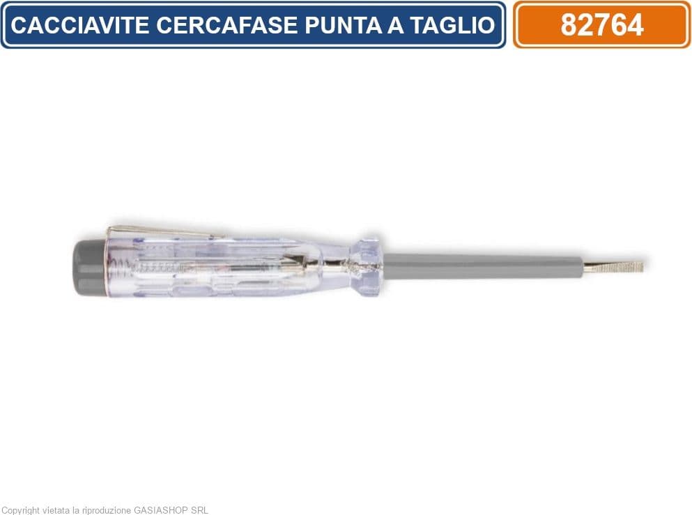CACCIAVITE CERCAFASE CON PUNTA A TAGLIO SL33 x 140MM VERIFICA TENSIONE - 2