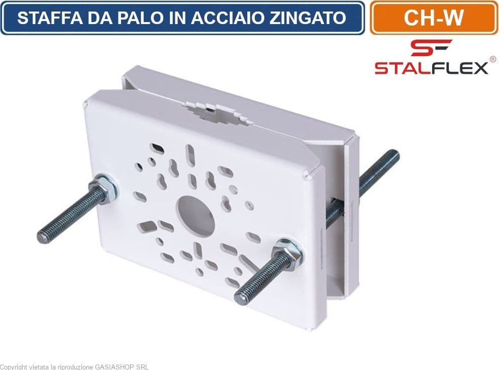 STAFFA SUPPORTO DA PALO IN ACCIAIO ZINCATO PER TELECAMERA DOME BULLET SPEED DOME - 4