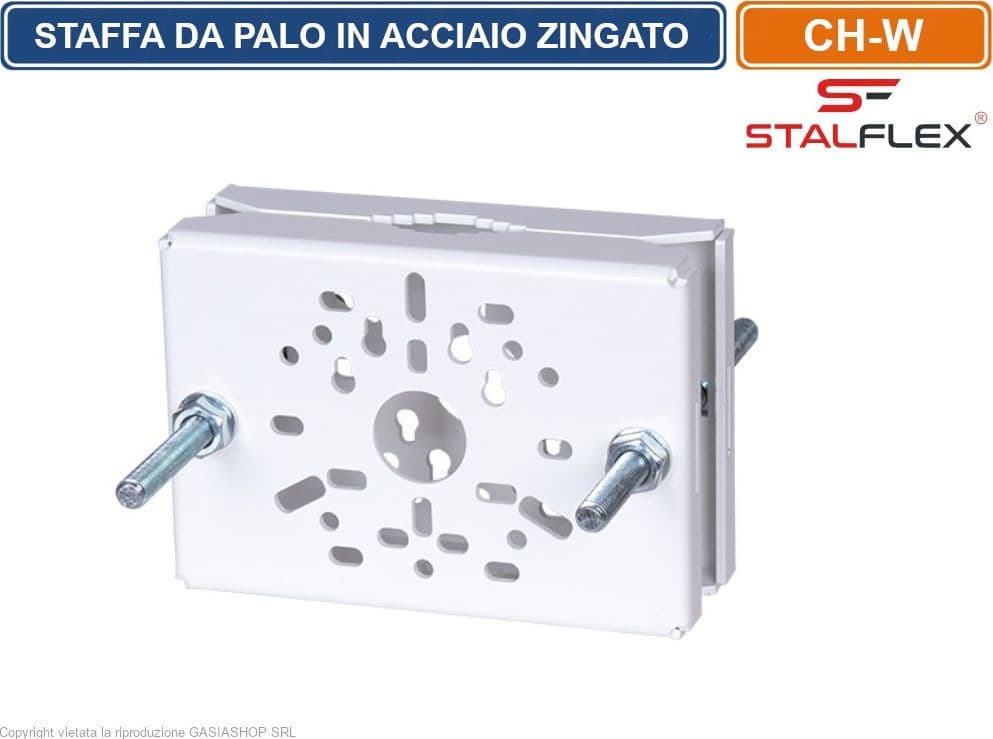 STAFFA SUPPORTO DA PALO IN ACCIAIO ZINCATO PER TELECAMERA DOME BULLET SPEED DOME - 2