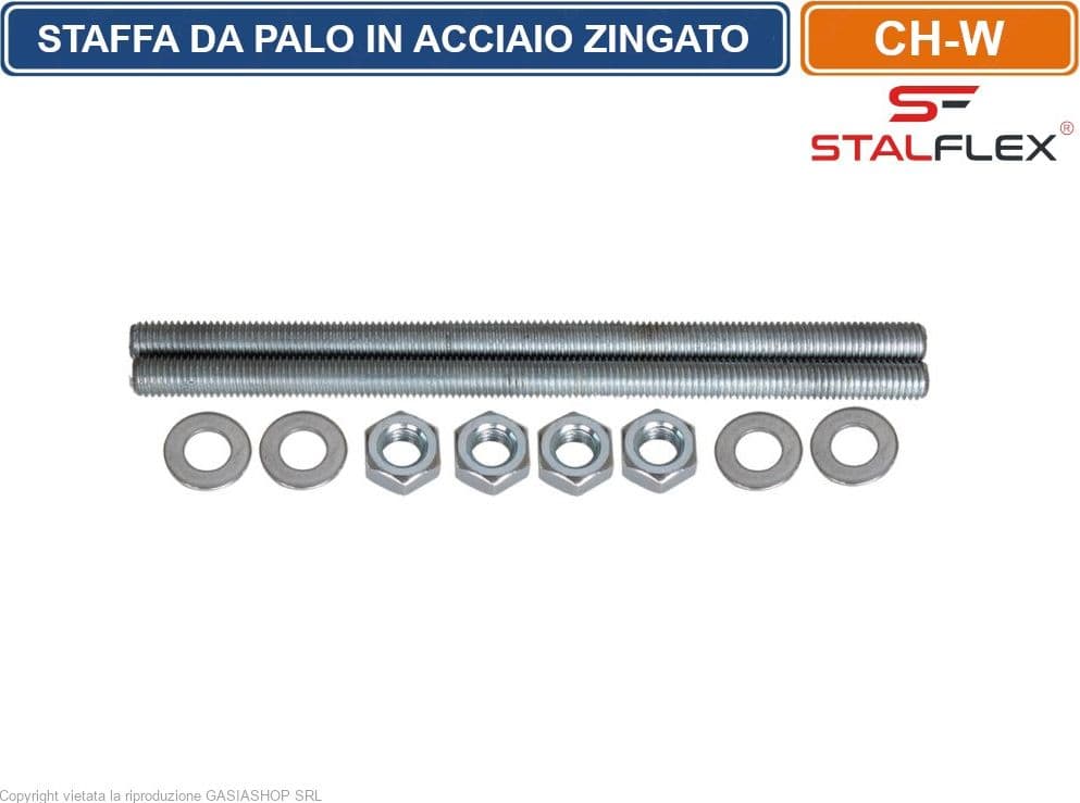 STAFFA SUPPORTO DA PALO IN ACCIAIO ZINCATO PER TELECAMERA DOME BULLET SPEED DOME - 3