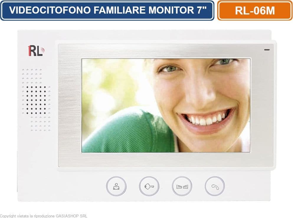 KIT VIDEOCITOFONO MONOFAMILIARE CON MONITOR A COLORI 7"  APERTURA ELETTROSERRATURA E CANCELLO ESTERNO - 2