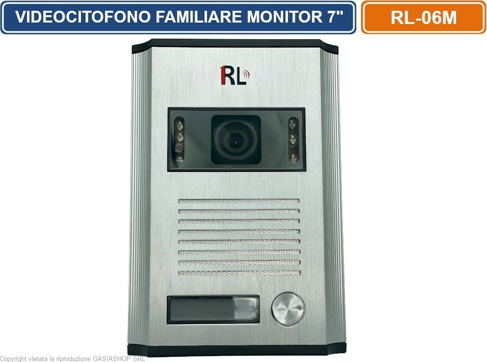 KIT VIDEOCITOFONO MONOFAMILIARE CON MONITOR A COLORI 7"  APERTURA ELETTROSERRATURA E CANCELLO ESTERNO - 3