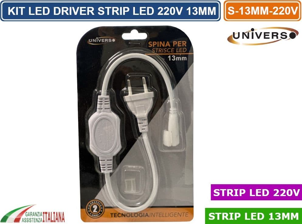 KIT LED DRIVER 220V PER STRISCE LED 220V SMD 2835 13MM - 3